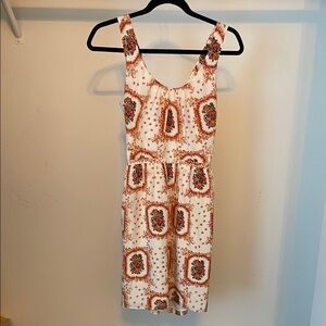 Madewell Floral Print Silk Dress